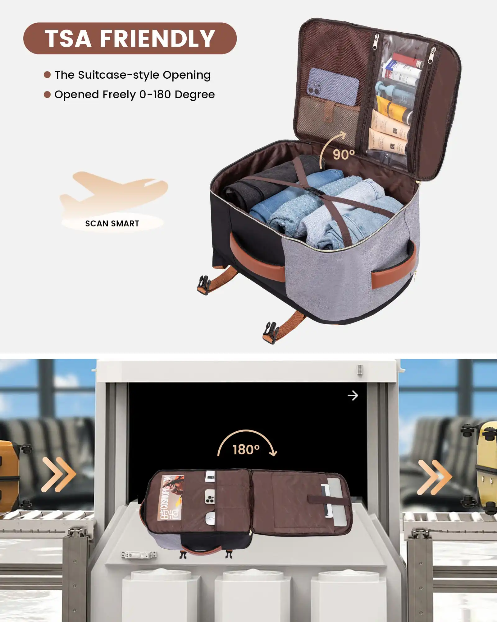 Σακίδιο Ταξιδίου Καμπίνας 40L 17,3" MB2112 black/gray