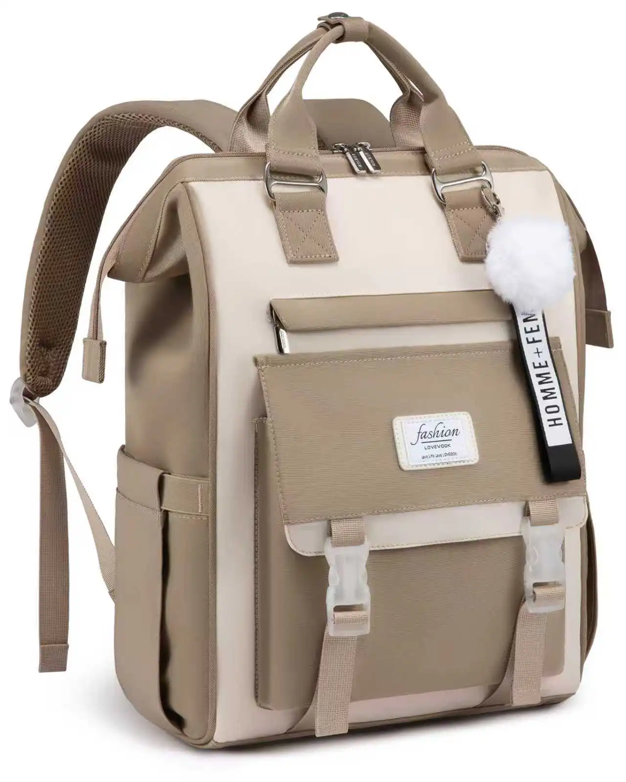 Γυναικείο Σακίδιο Επαγγελματικό Lovevook 15,6'' MB2119 beige/khaki