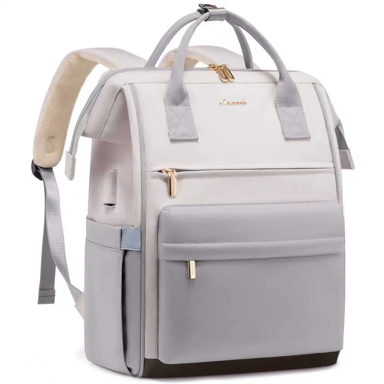 Γυναικείο Σακίδιο USB Lovevook 15,6'' MB2146 beige gray brown