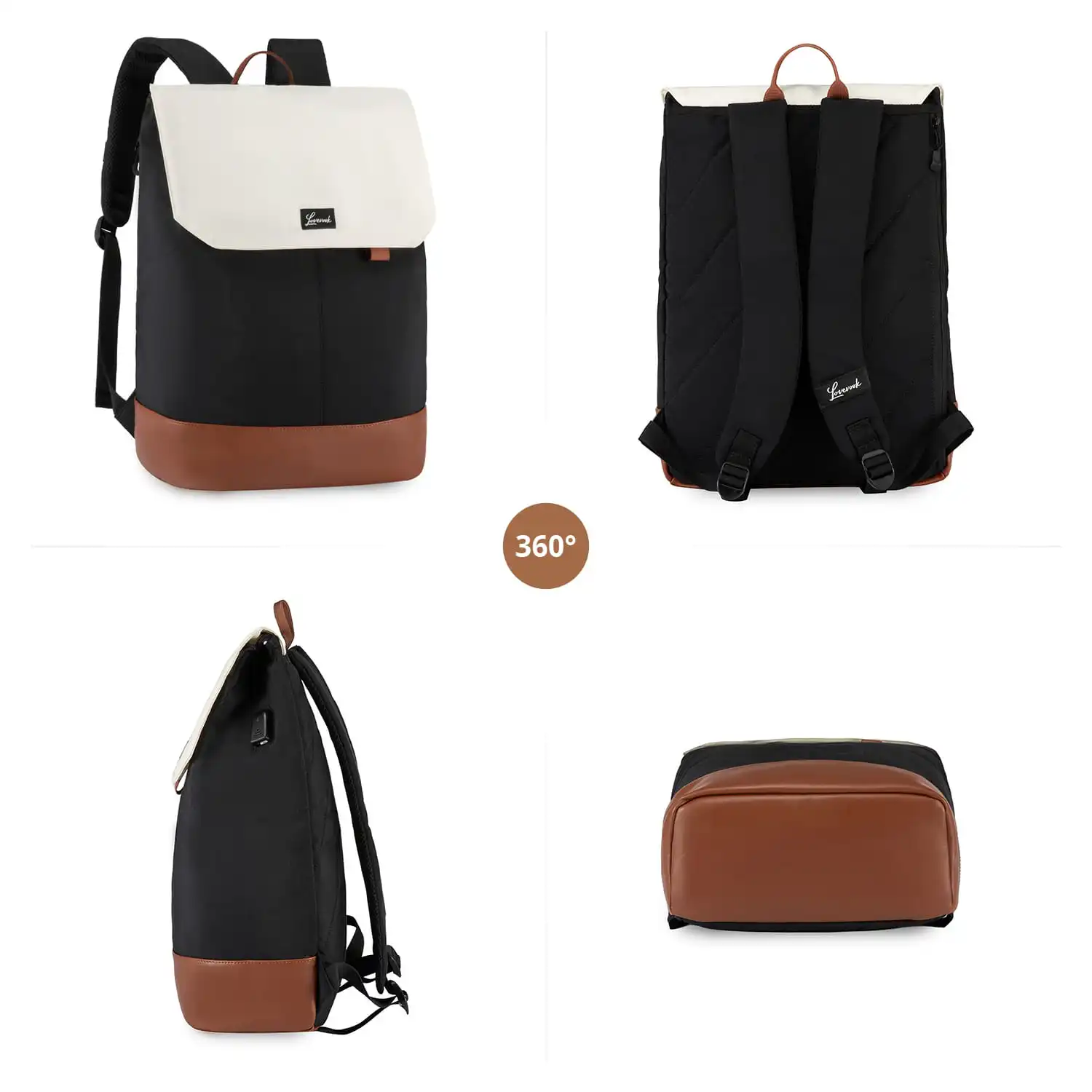 Γυναικείο Σακίδιο Φορητού Υπολογιστή Lovevook 15,6'' MB2187 black/beige