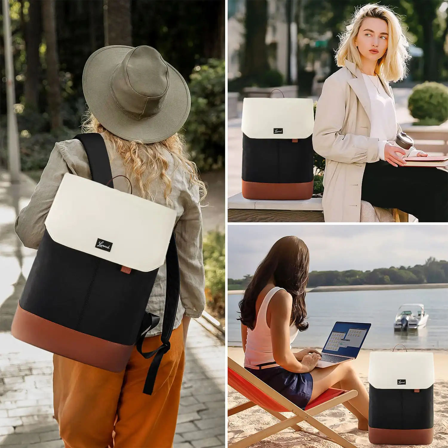 Γυναικείο Σακίδιο Φορητού Υπολογιστή Lovevook 15,6'' MB2187 black/beige