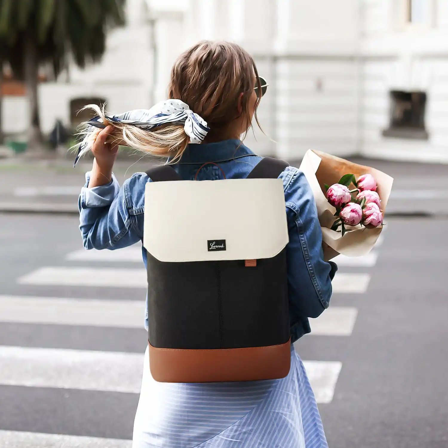 Γυναικείο Σακίδιο Φορητού Υπολογιστή Lovevook 15,6” MB2187 black/beige