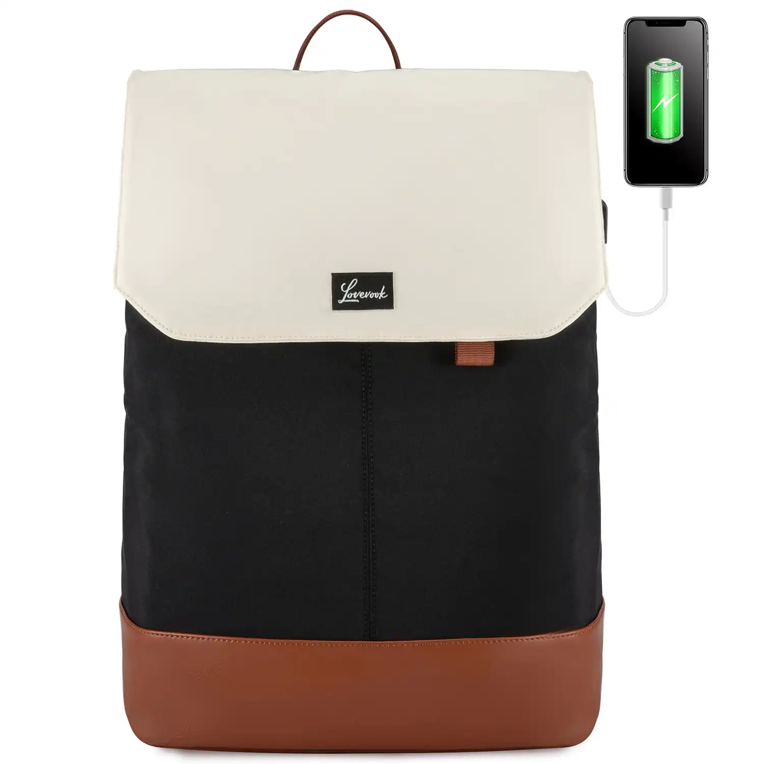 Γυναικείο Σακίδιο Φορητού Υπολογιστή Lovevook 15,6'' MB2187 black/beige