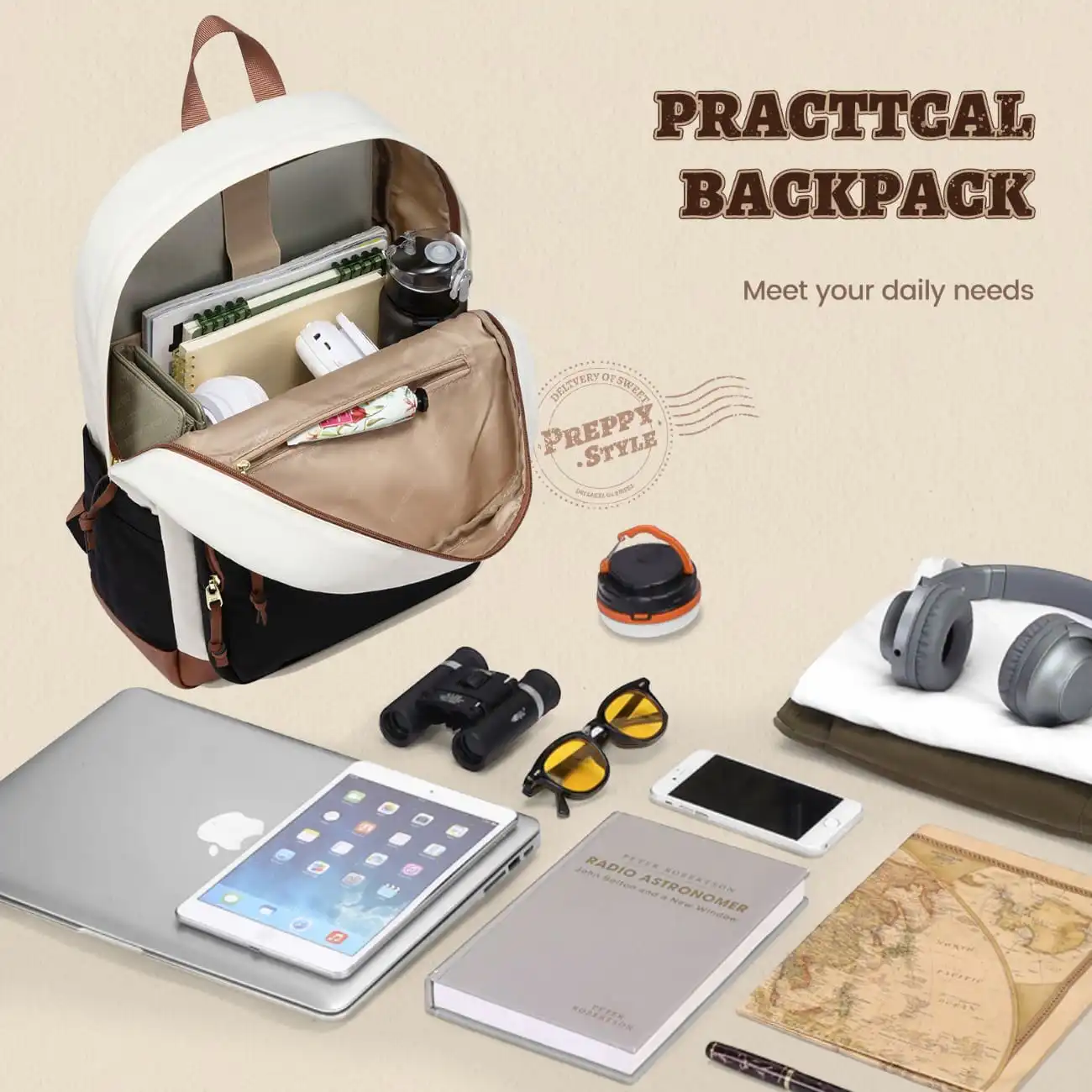 Γυναικείο Σακίδιο Για Laptop Lovevook 15,6'' MB3222 beige/black