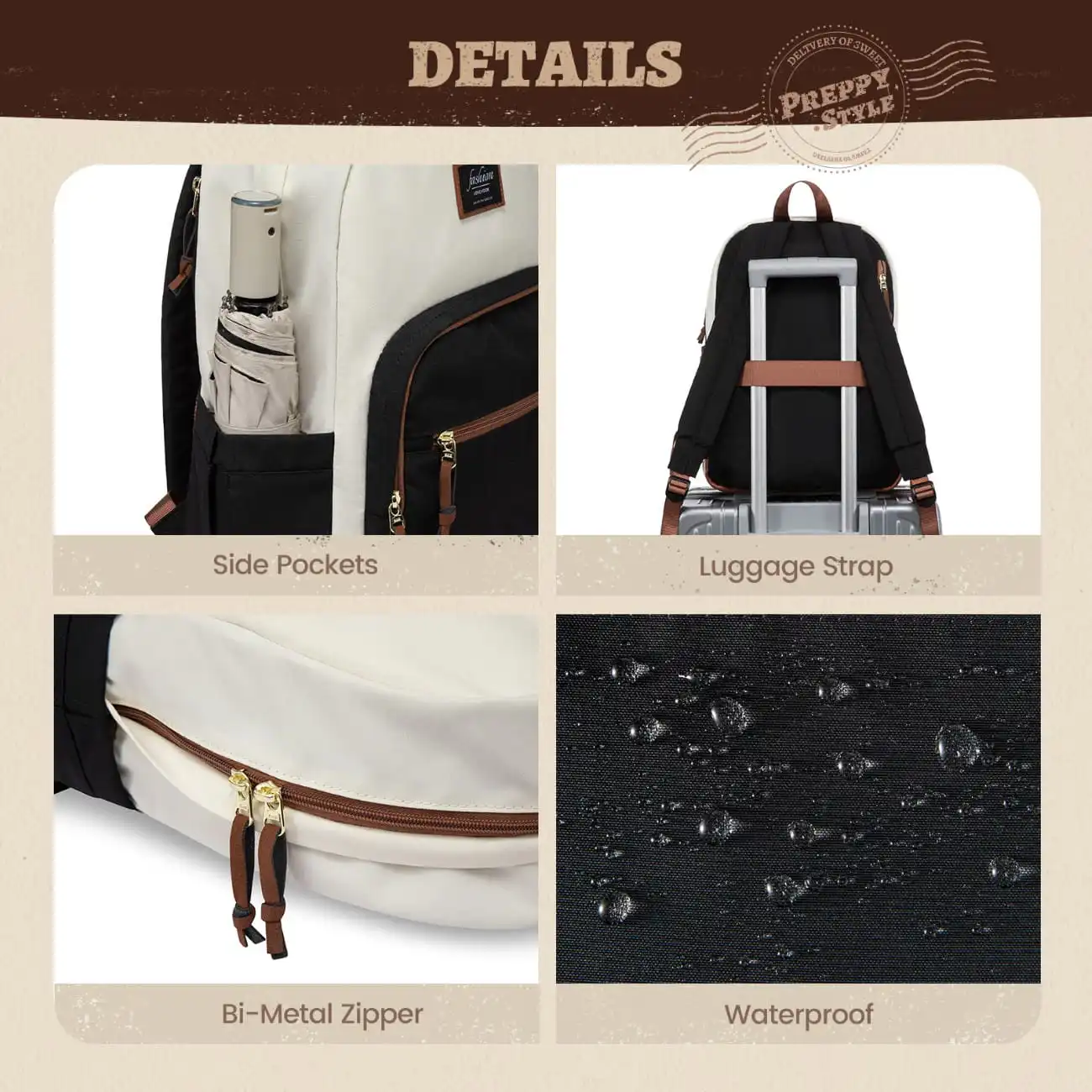 Γυναικείο Σακίδιο Για Laptop Lovevook 15,6'' MB3222 beige/black