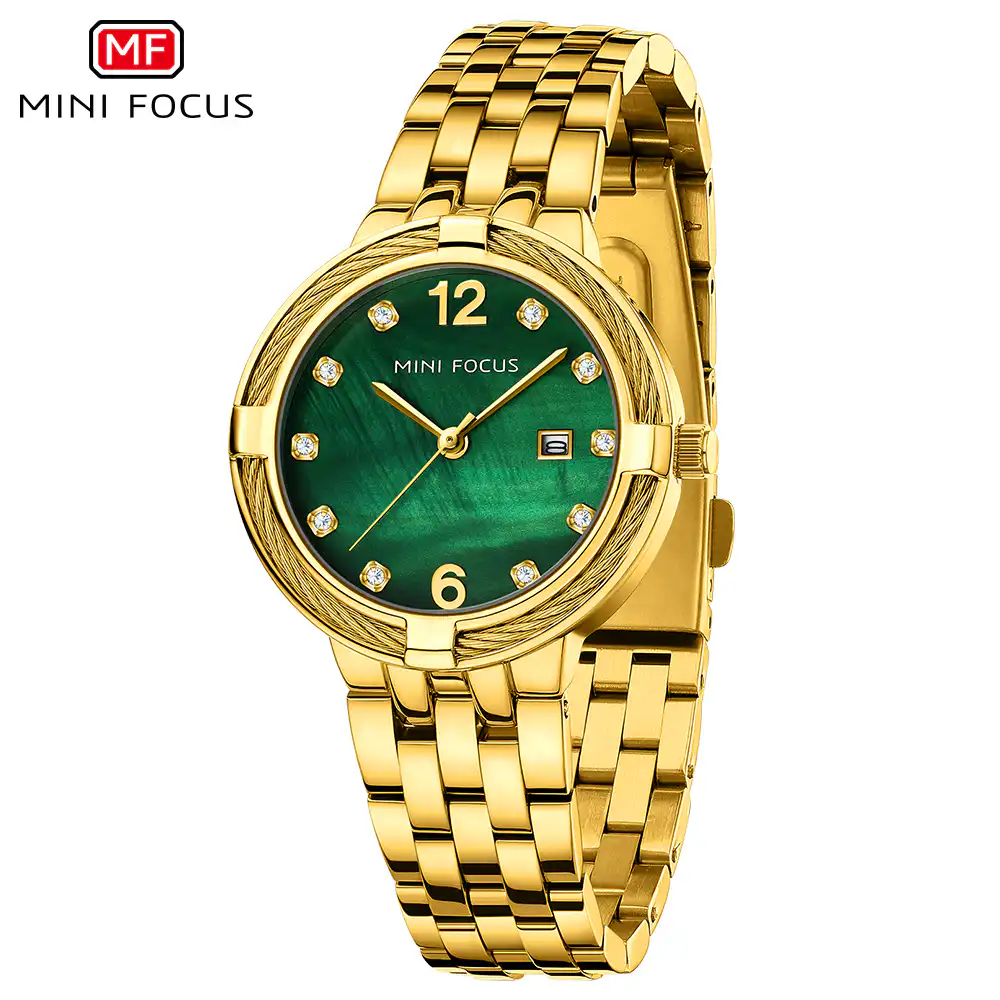 Μεταλλικό ρολόι με πέτρες Mini Focus MF0626L-5