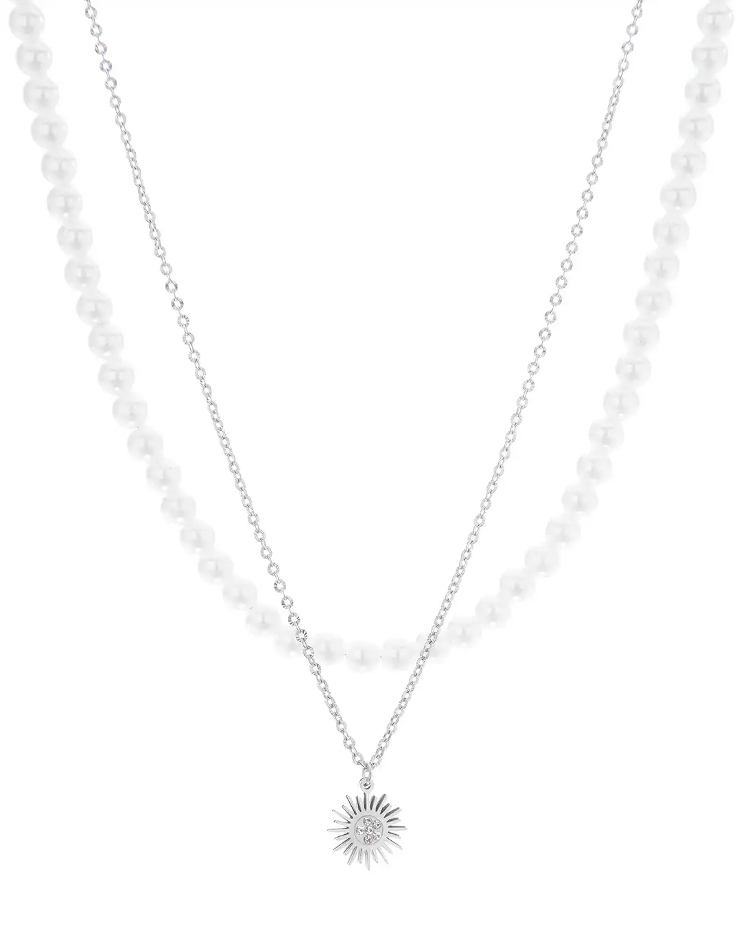 Διπλή αλυσίδα λαιμού MN43-26 – Ασημί Διπλή αλυσίδα λαιμού MN43-26 – Ασημί