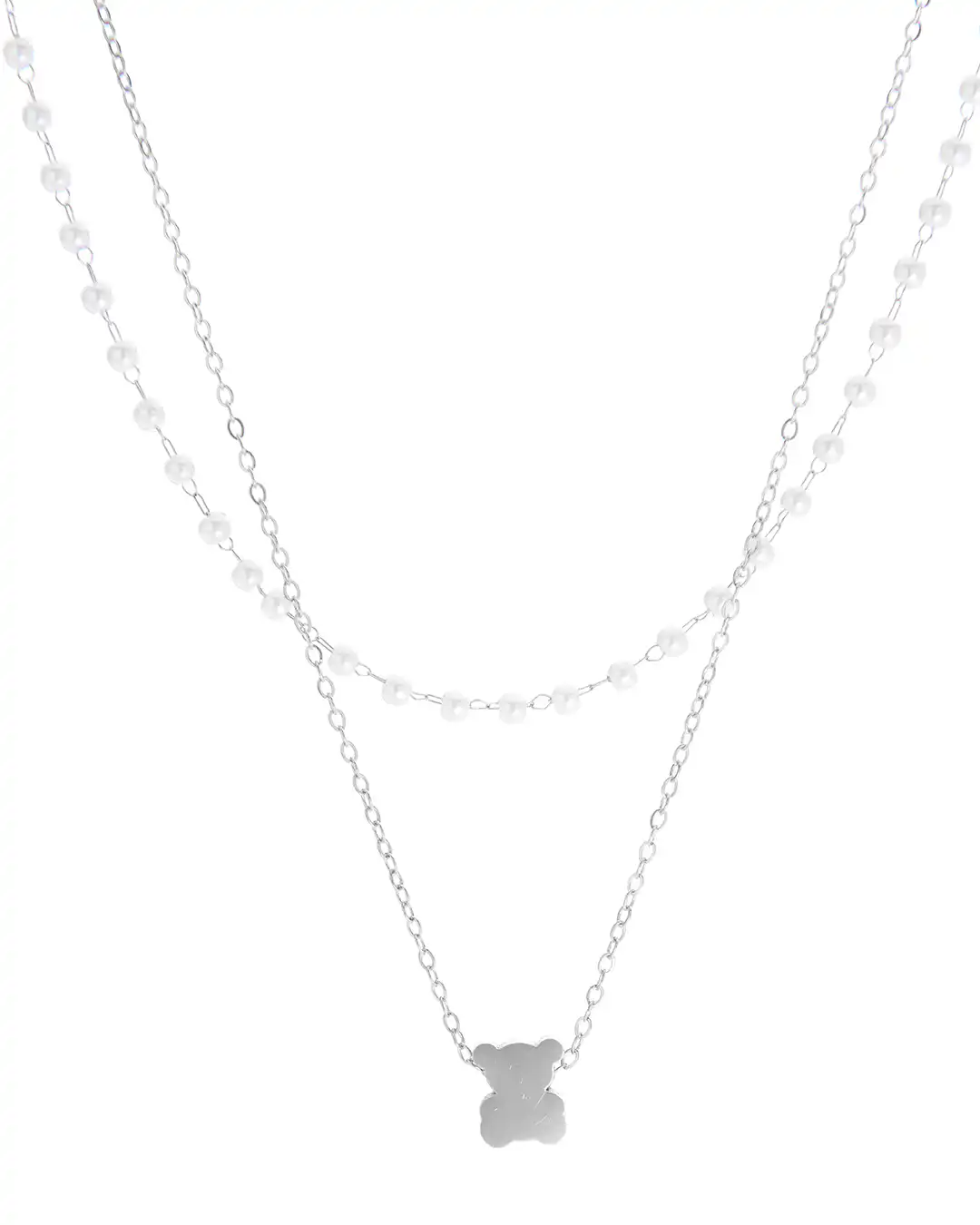 Διπλή αλυσίδα λαιμού MN43-43 – Ασημί Διπλή αλυσίδα λαιμού MN43-43 – Ασημί