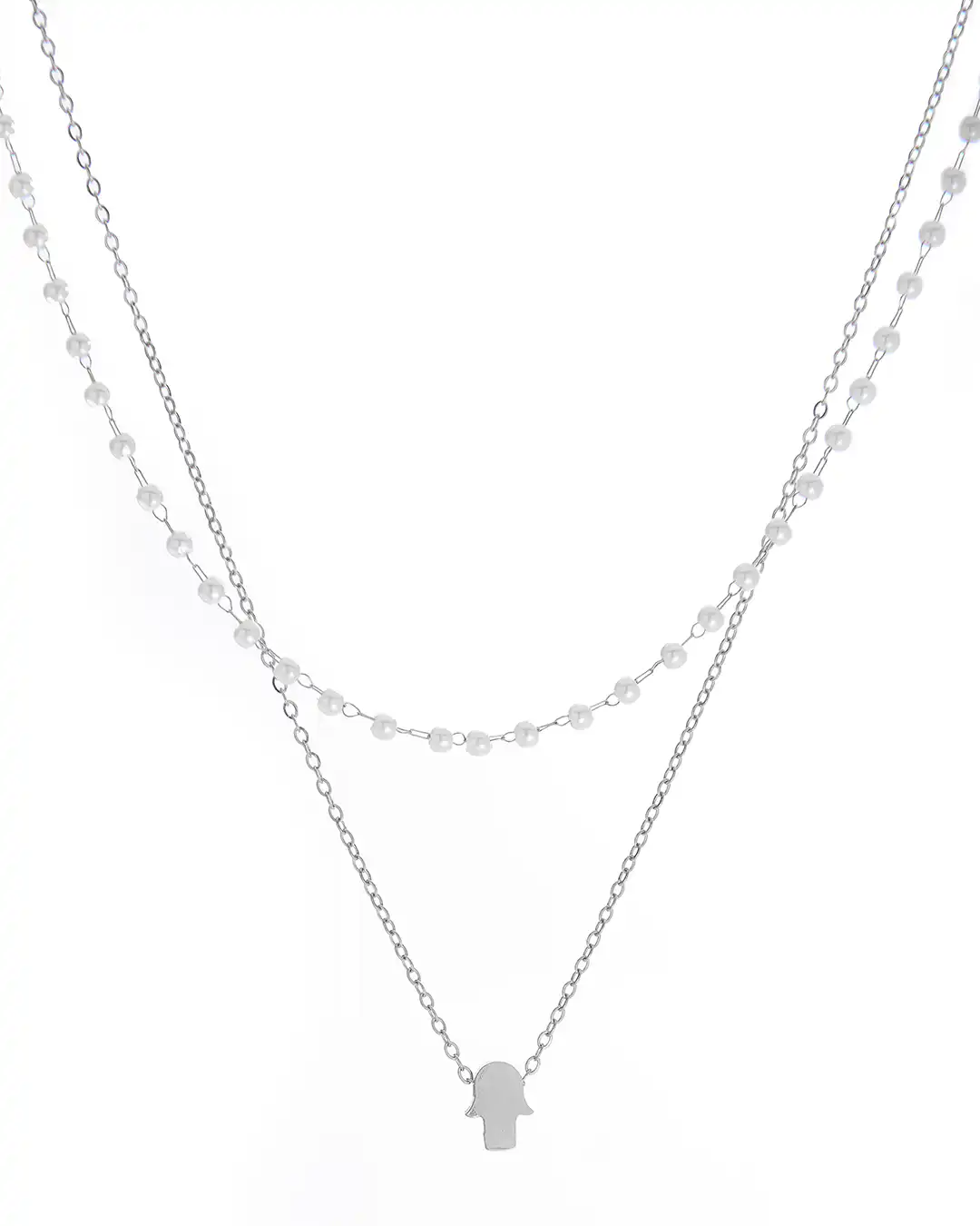 Διπλή αλυσίδα λαιμού MN43-46 – Ασημί Διπλή αλυσίδα λαιμού MN43-46 – Ασημί
