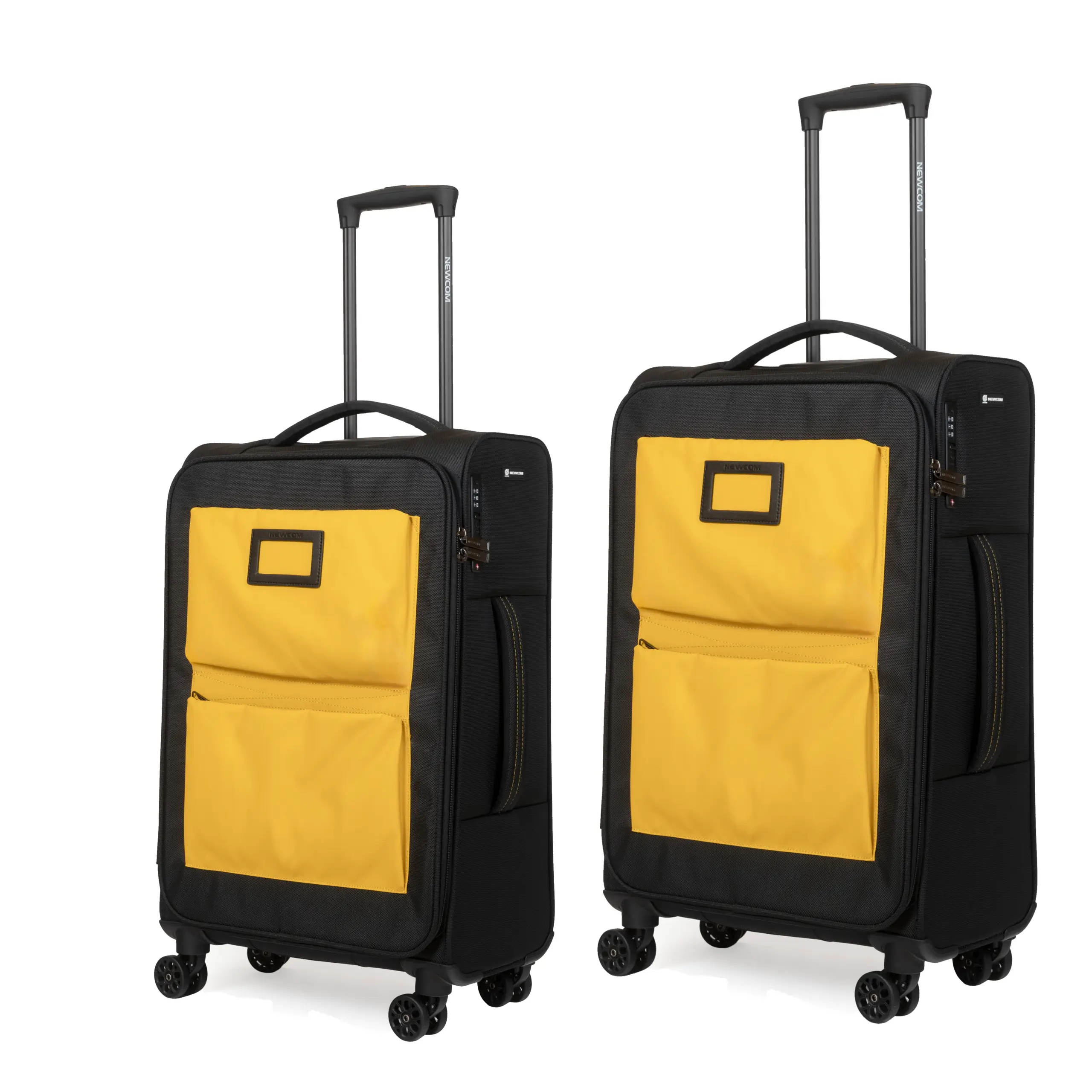 Βαλίτσες Υφασμάτινες σετ Newcom μεσαία μεγάλη N1618 yellow