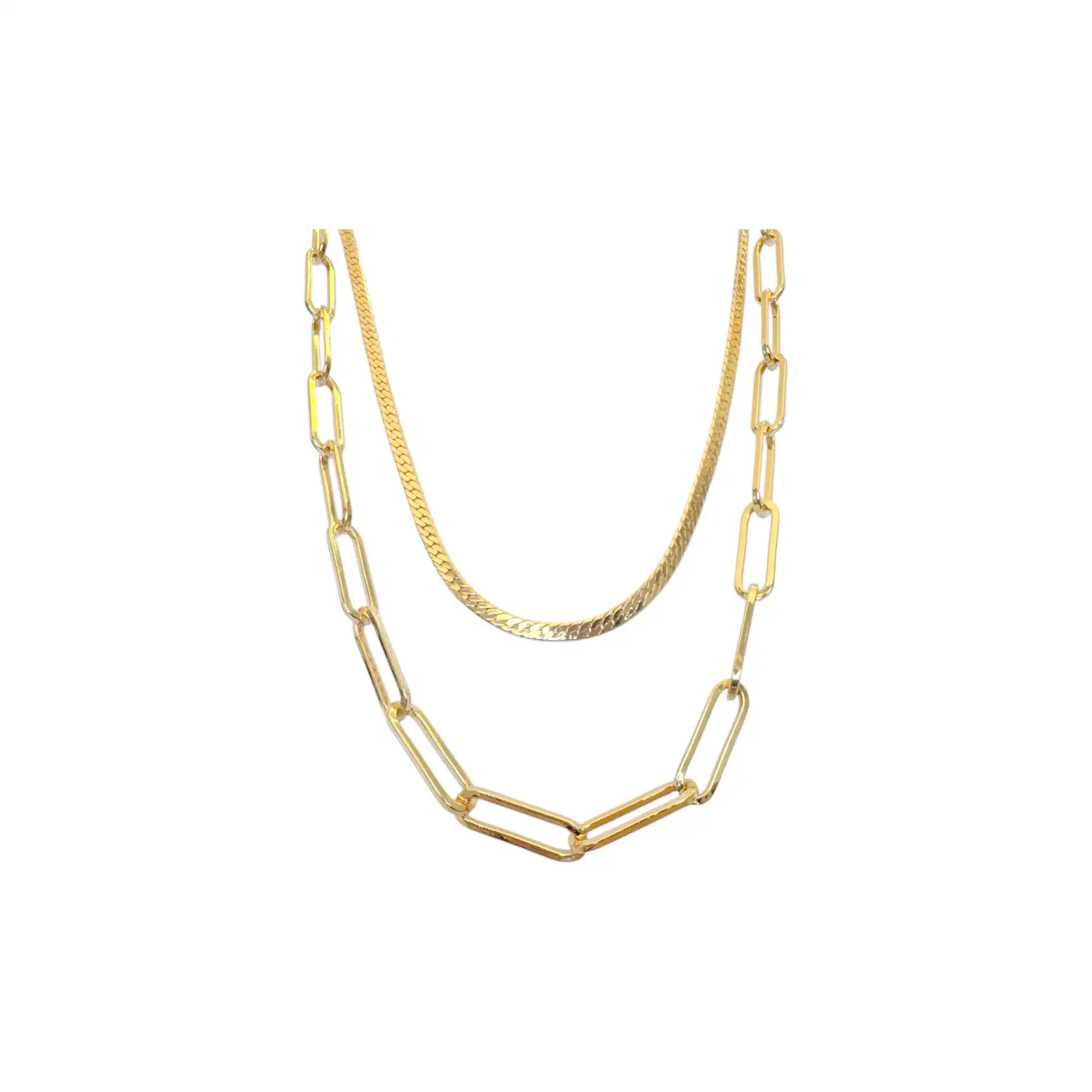 Γυναικείο κολιέ διπλή αλυσίδα