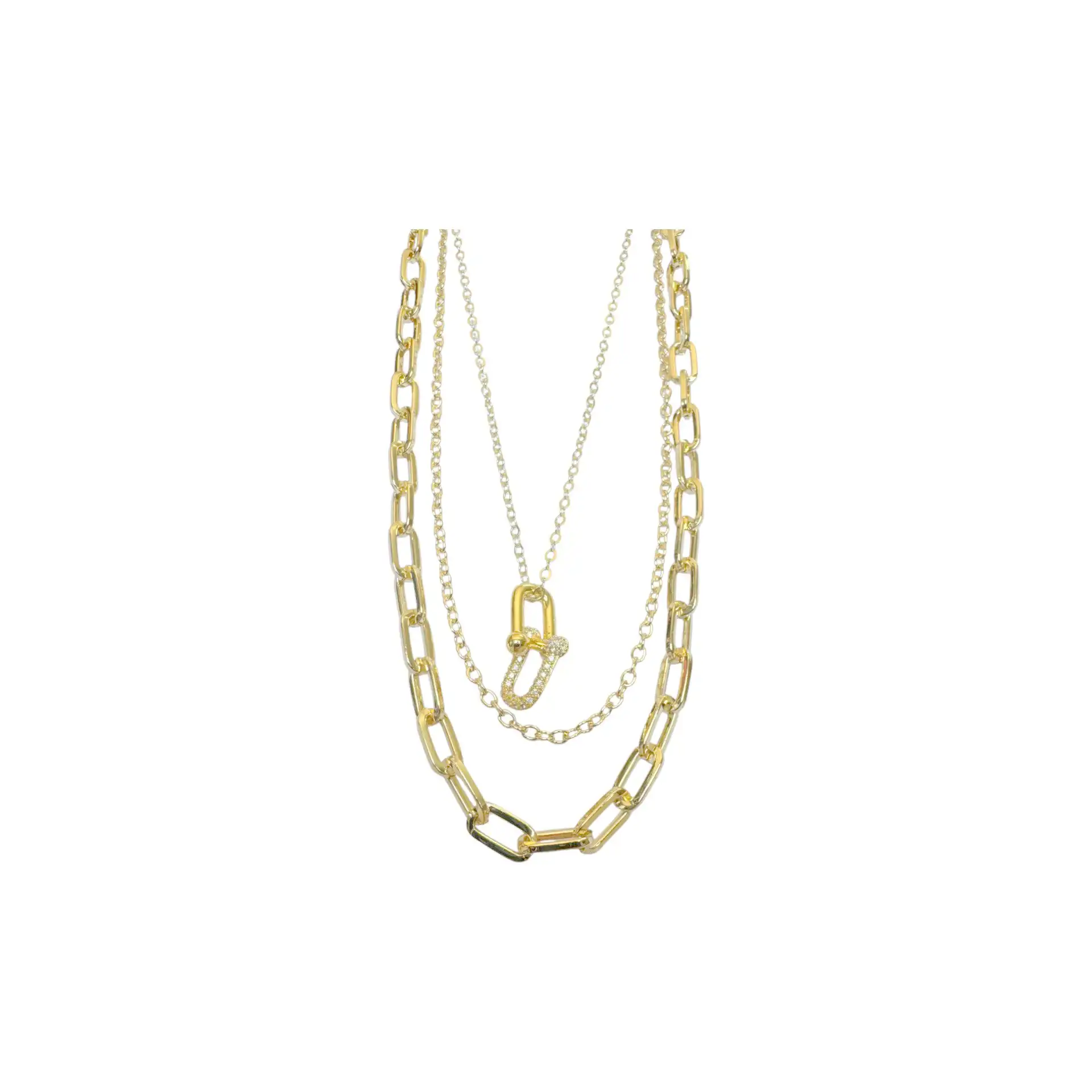 Γυναικείο κολιέ τριπλή αλυσίδα