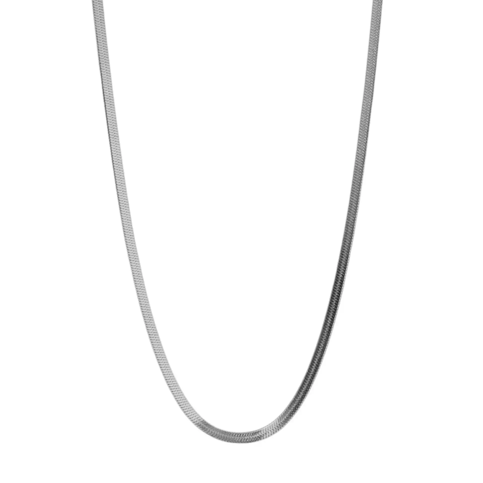 Γυναικείο κολιέ ασημί αλυσίδα snake 2mm