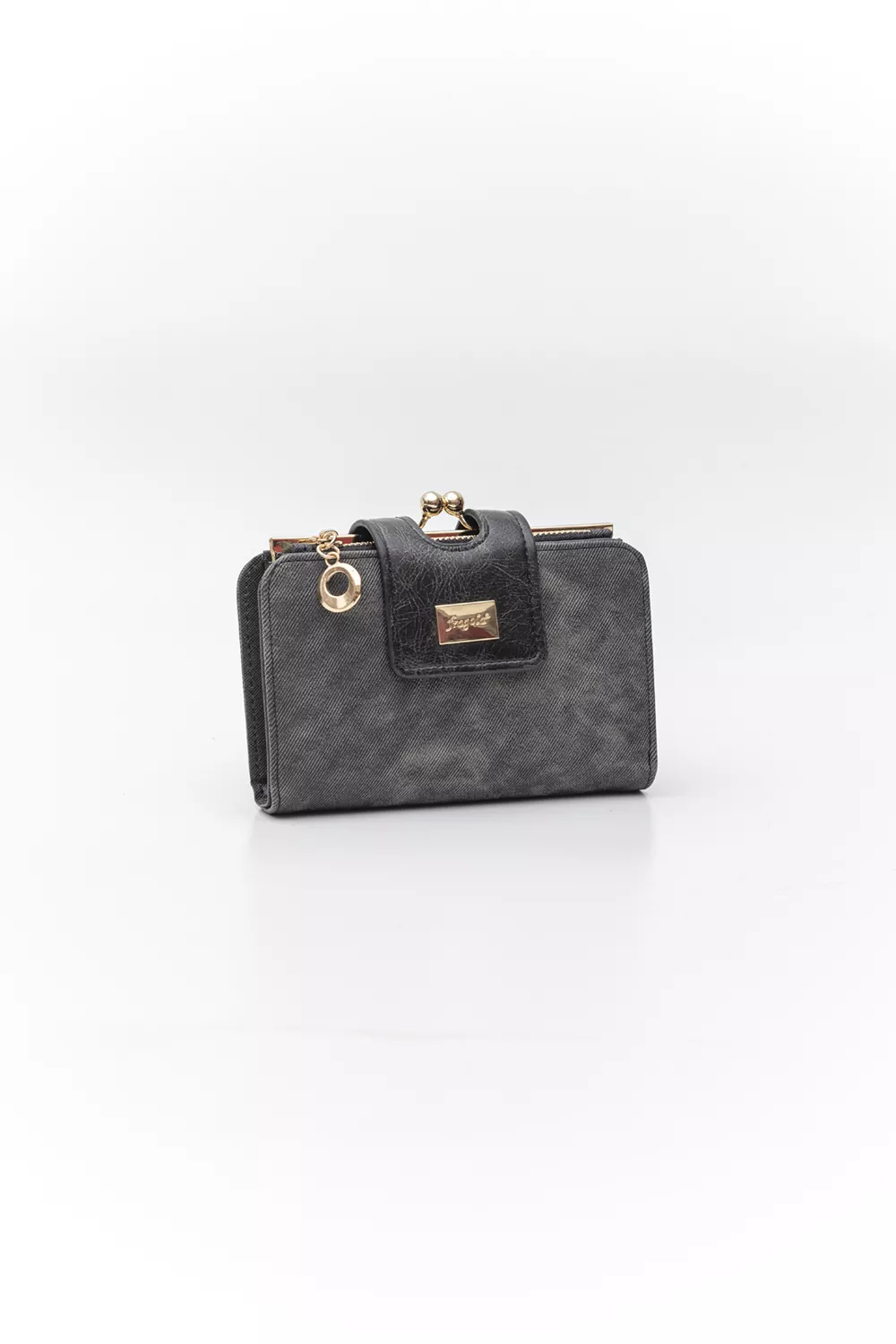 Μεσαίο πορτοφόλι με γλώσσα με μαγνητικό button Μεσαίο πορτοφόλι με γλώσσα με μαγνητικό button