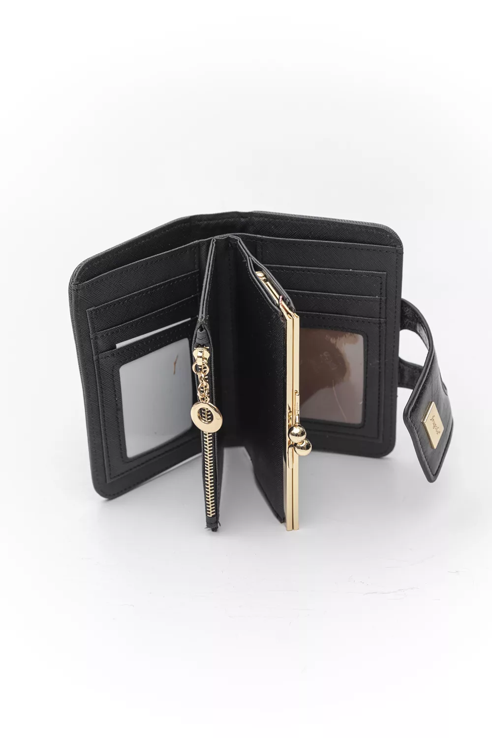 Μεσαίο πορτοφόλι με γλώσσα με μαγνητικό button Μεσαίο πορτοφόλι με γλώσσα με μαγνητικό button