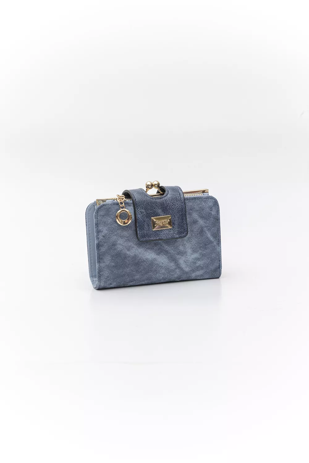 Μεσαίο πορτοφόλι με γλώσσα με μαγνητικό button