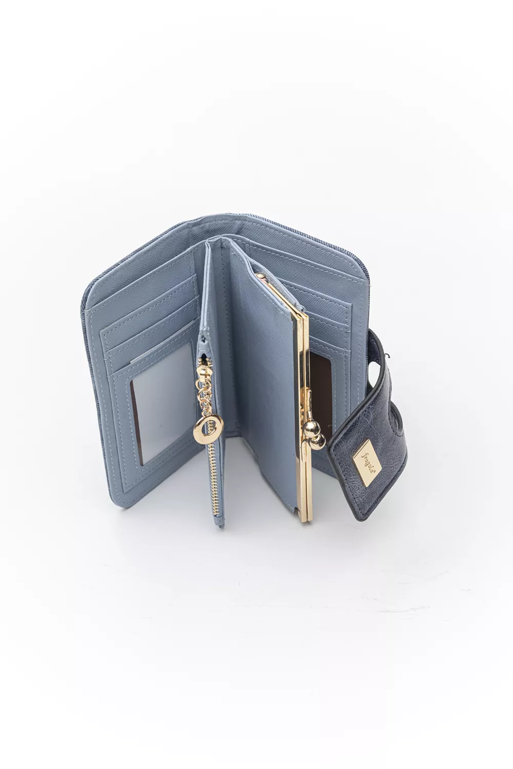 Μεσαίο πορτοφόλι με γλώσσα με μαγνητικό button