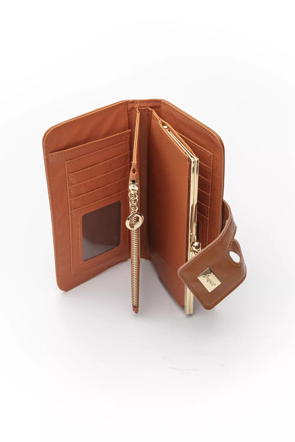 Μεγάλο πορτοφόλι με γλώσσα με μαγνητικό button