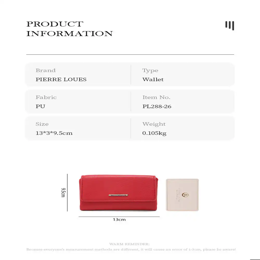 Μικρό Πορτοφόλι Γυναικείο Pierre Loues PL288-26 κόκκινο