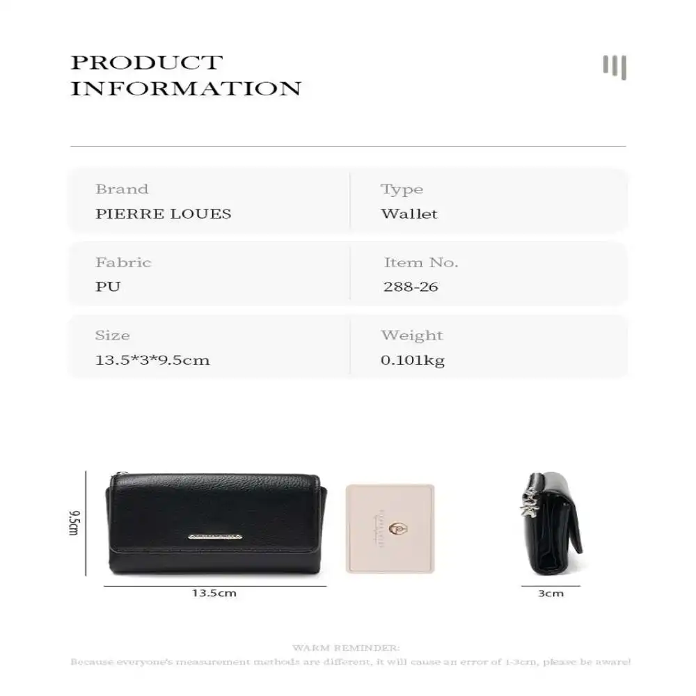 Μικρό Πορτοφόλι Γυναικείο Pierre Loues PL288-26 μαύρο