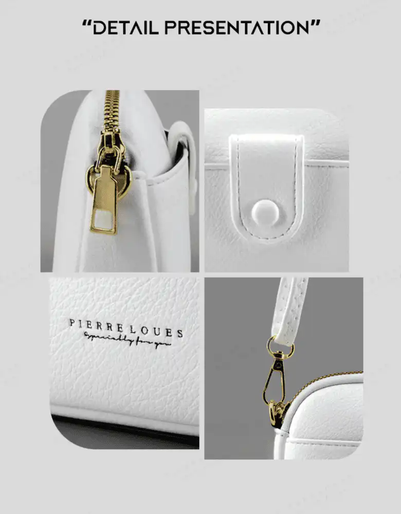 Γυναικεία Τσάντα Χιαστί Pierre Loues 614-64 άσπρο