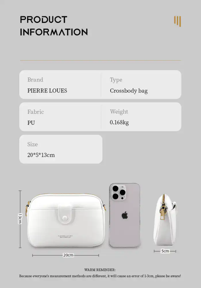 Γυναικεία Τσάντα Χιαστί Pierre Loues 614-64 άσπρο