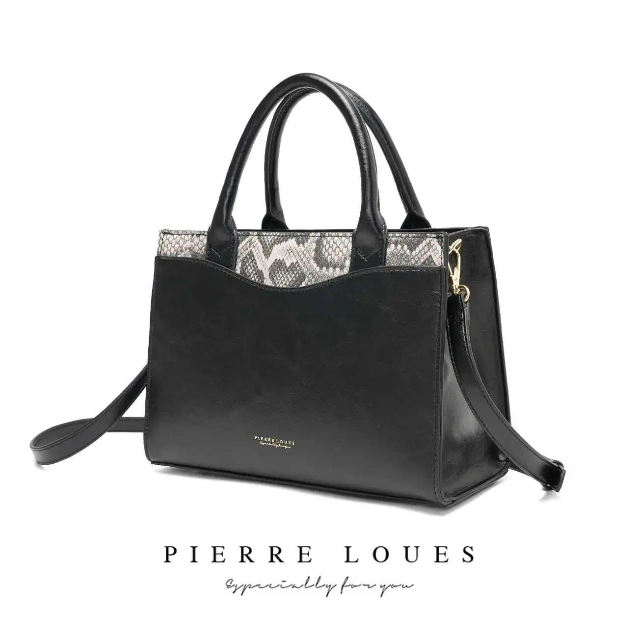 Γυναικεία τσάντα Χιαστί Pierre Loues PL615-38 μαύρο