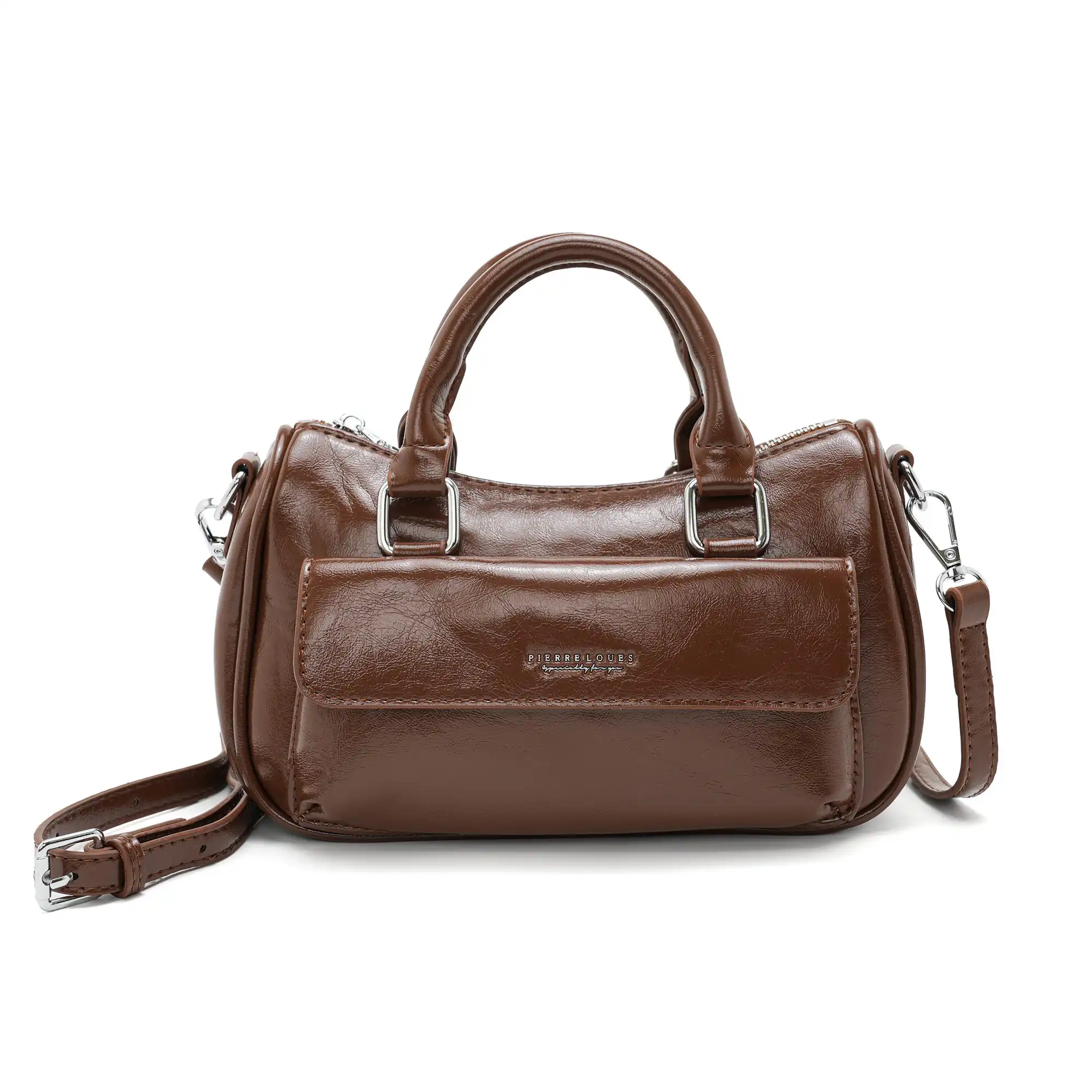 Γυναικεία Τσάντα Χειρός & Χιαστί Pierre Loues PL615-50 καφέ Γυναικεία Τσάντα Χειρός & Χιαστί Pierre Loues PL615-50 καφέ
