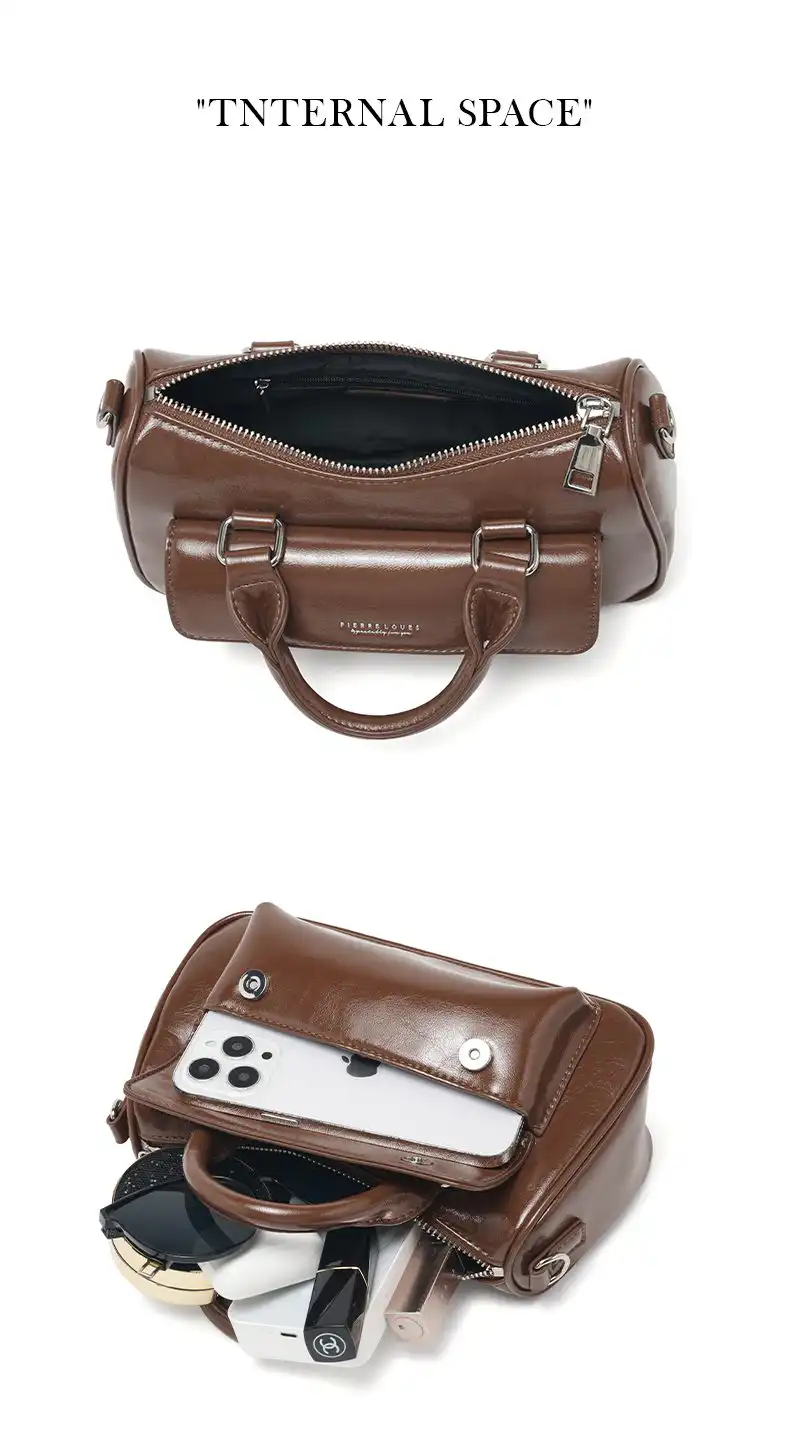 Γυναικεία Τσάντα Χειρός & Χιαστί Pierre Loues PL615-50 καφέ