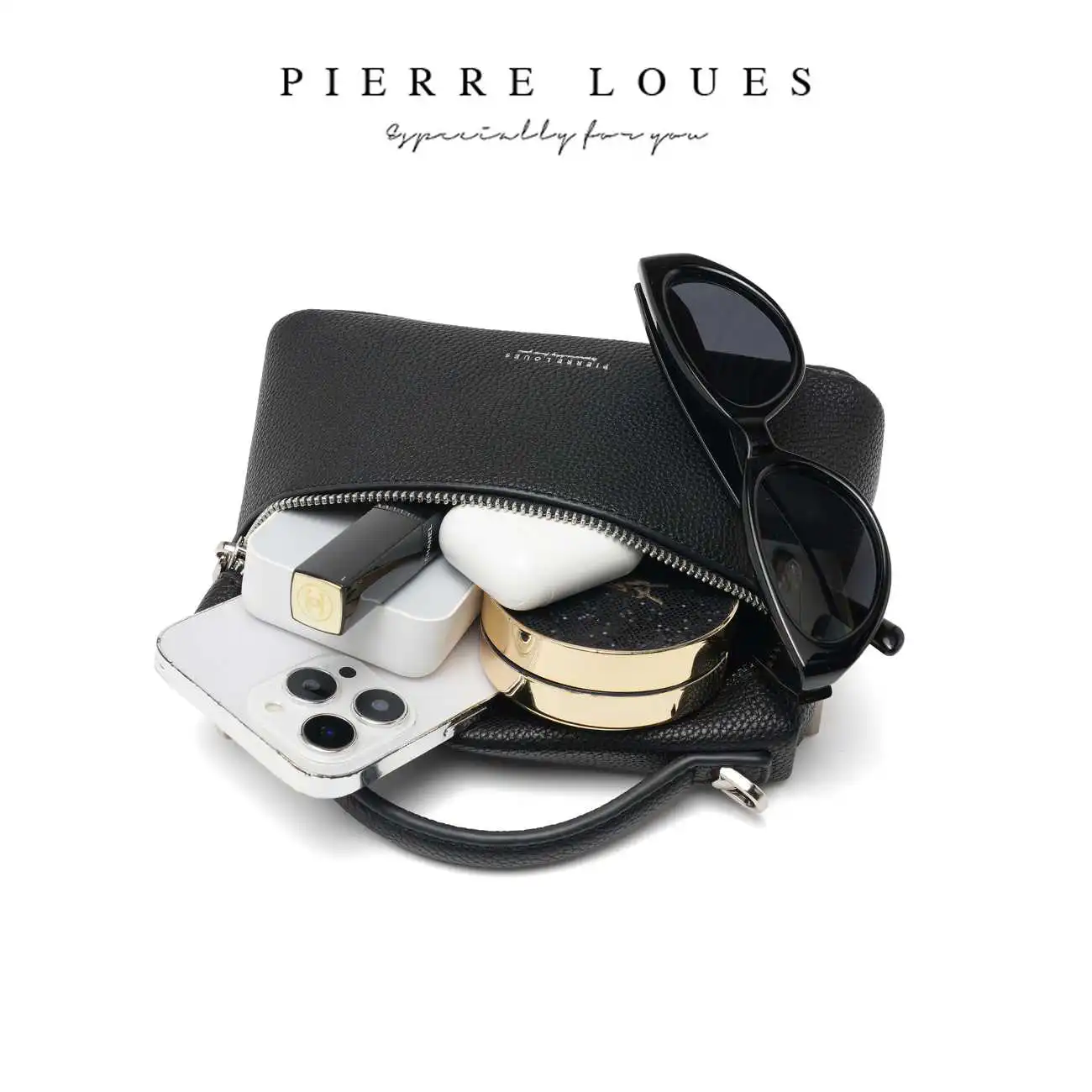 Τσαντάκι Χιαστί Pierre Loues PL931-66A03 μαύρο