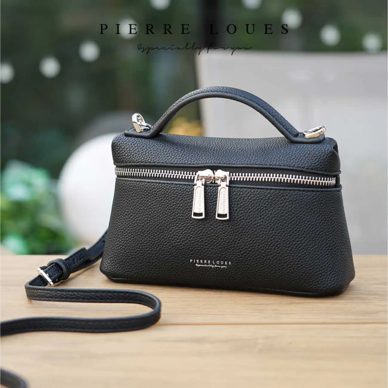 Τσαντάκι Χιαστί Pierre Loues PL931-66A03 μαύρο