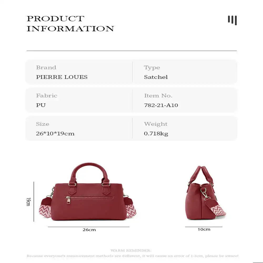 Γυναικεία Τσάντα Χιαστί Χειρός Pierre Loues PL782-21-Α10 red