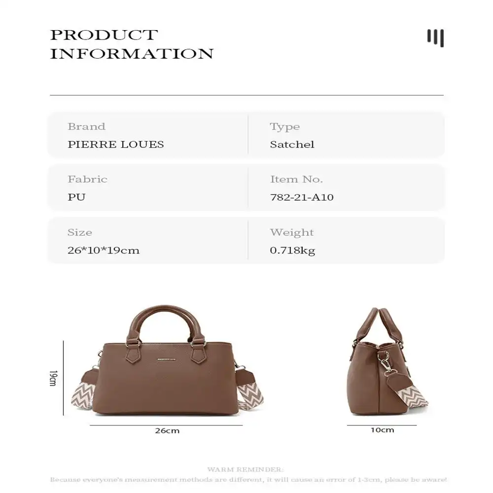 Γυναικεία Τσάντα Χιαστί Χειρός Pierre Loues PL782-21-Α10 coffee