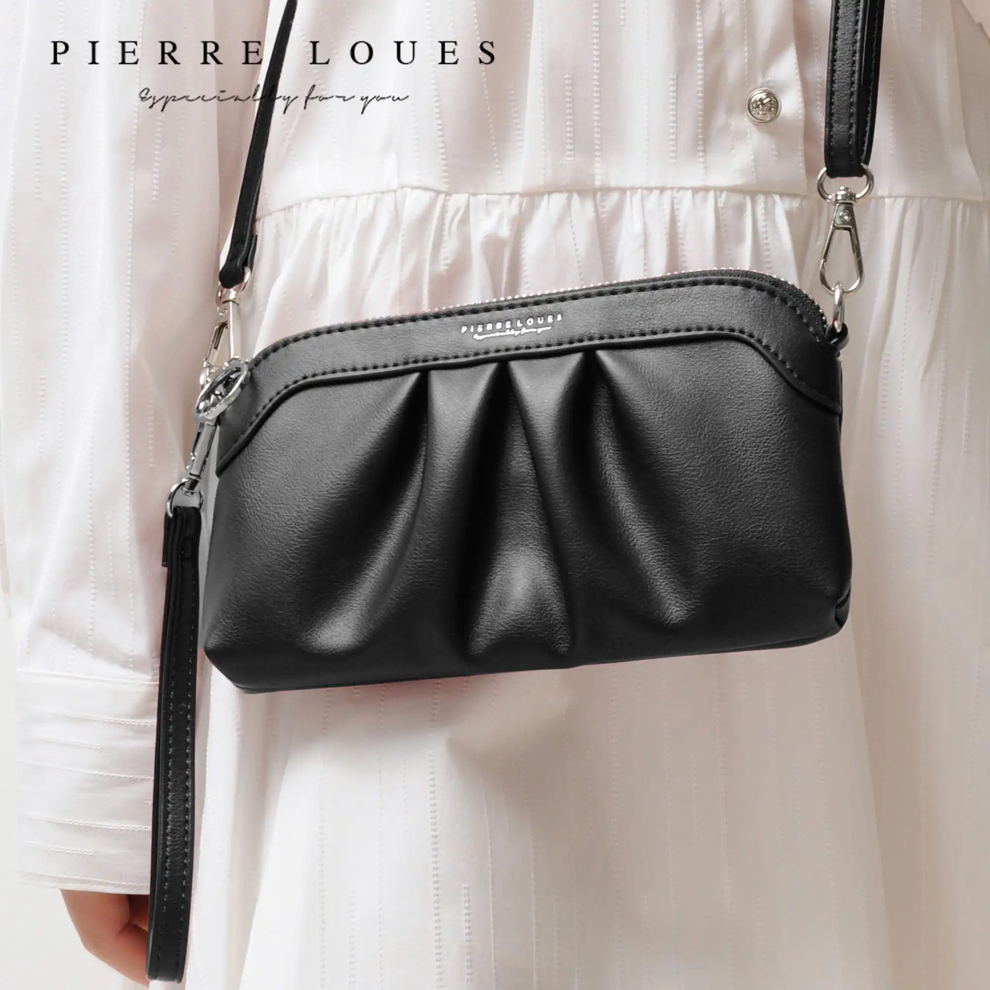 Τσαντάκι Χιαστί Pierre Loues PL782-36-A94 μαύρο Τσαντάκι Χιαστί Pierre Loues PL782-36-A94 μαύρο