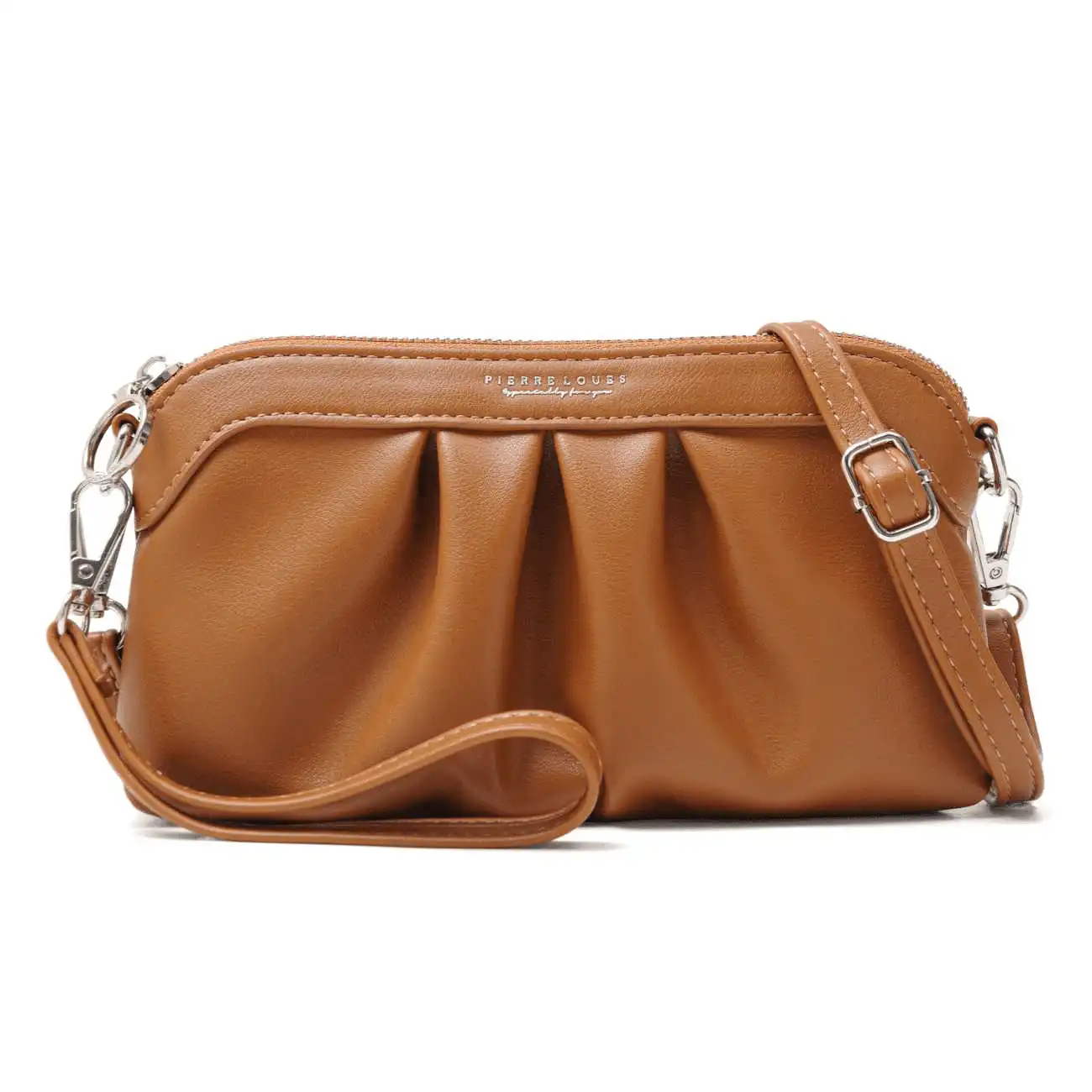 Τσαντάκι Χιαστί Pierre Loues PL782-36-A94 καφέ Τσαντάκι Χιαστί Pierre Loues PL782-36-A94 καφέ
