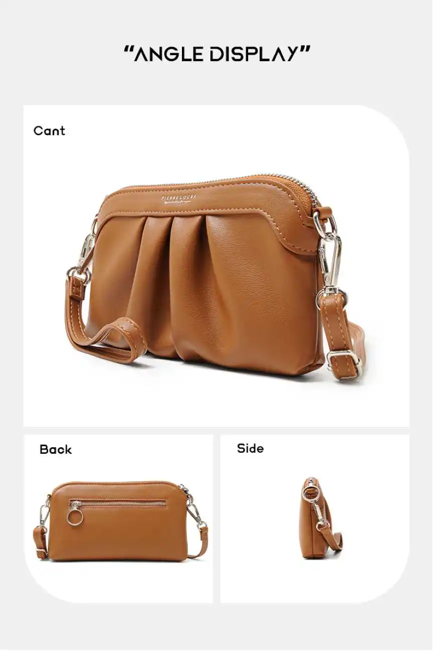 Τσαντάκι Χιαστί Pierre Loues PL782-36-A94 καφέ