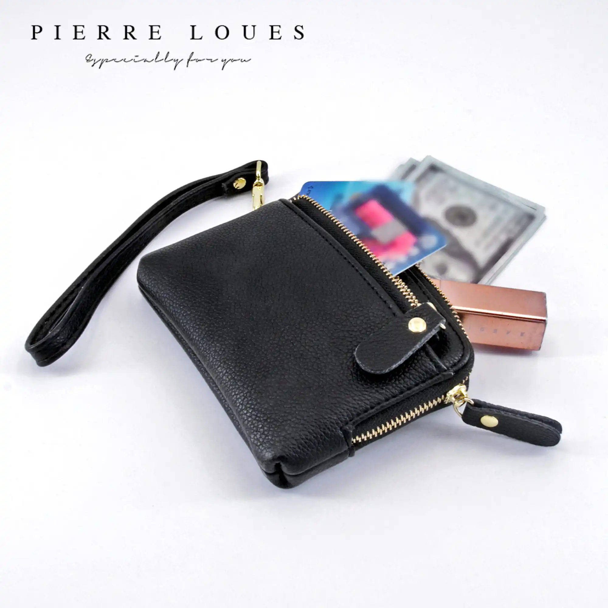 Γυναικείο Πορτοφόλι Saffiano Pierre Loues PL805-69 μαύρο Γυναικείο Πορτοφόλι Saffiano Pierre Loues PL805-69 μαύρο