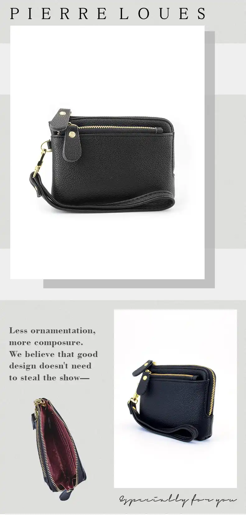 Γυναικείο Πορτοφόλι Saffiano Pierre Loues PL805-69 μαύρο