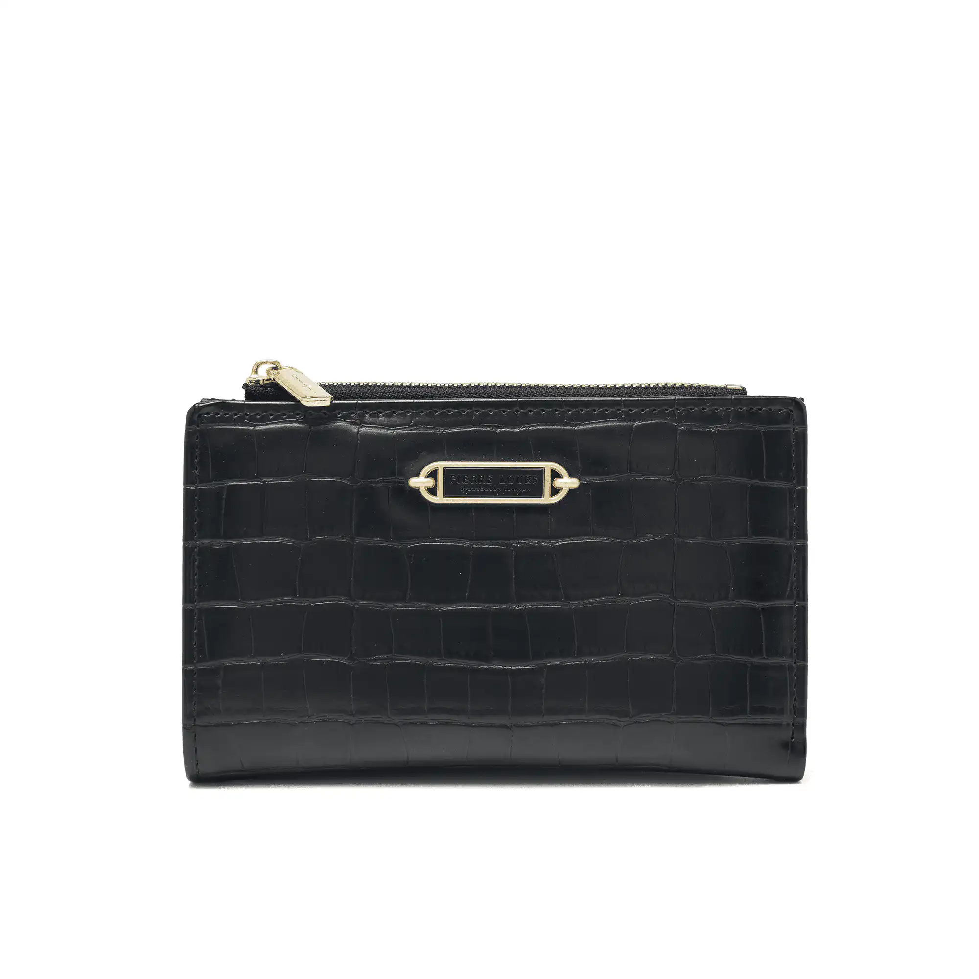 Γυναικείο Πορτοφόλι Κροκό Pierre Loues PL821-69 μαύρο Γυναικείο Πορτοφόλι Κροκό Pierre Loues PL821-69 μαύρο