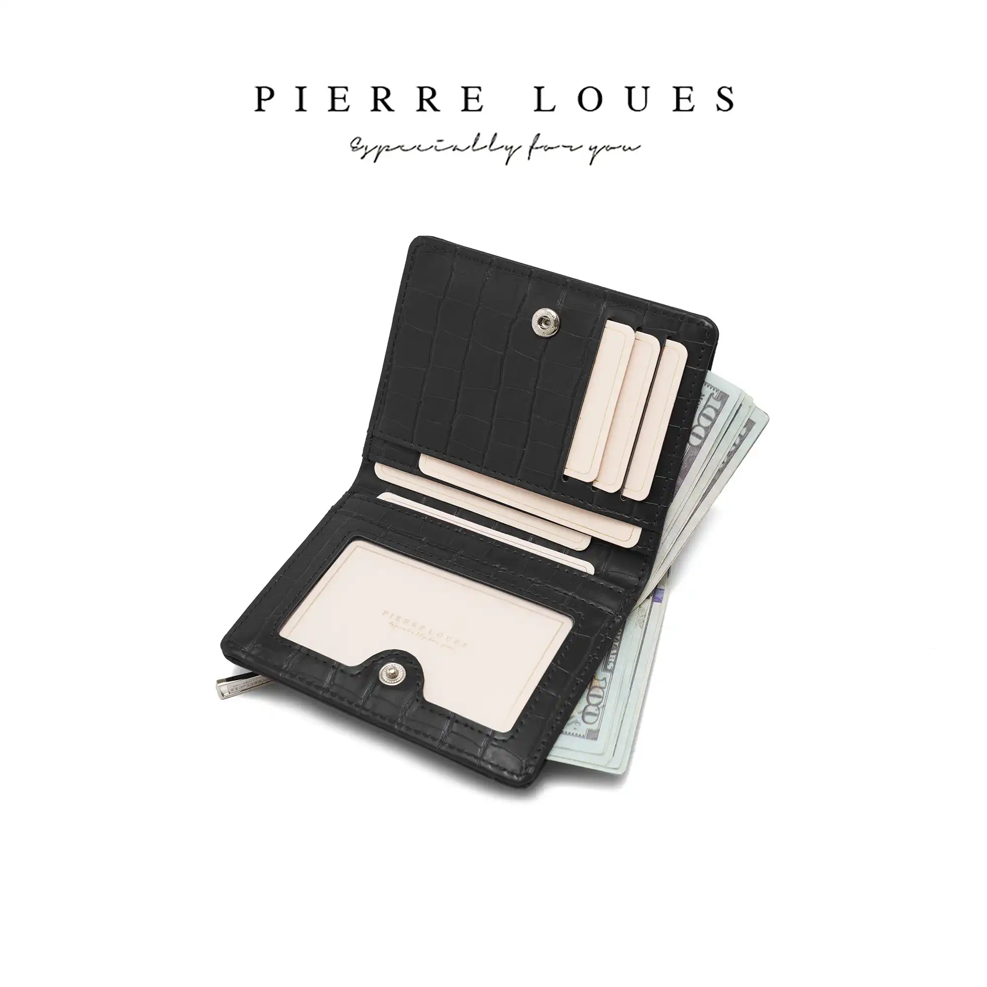 Μικρό Πορτοφόλι Γυναικείο Pierre Loues PL822-17A μαύρο