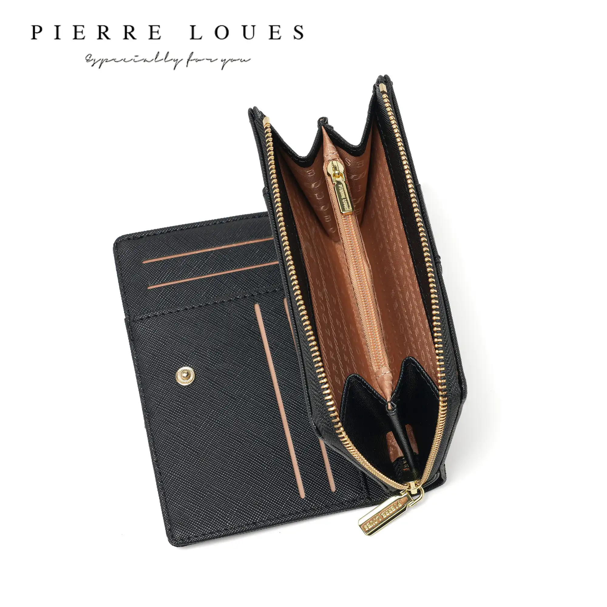 Γυναικείο Πορτοφόλι Saffiano Pierre Loues PL828-72 μαύρο