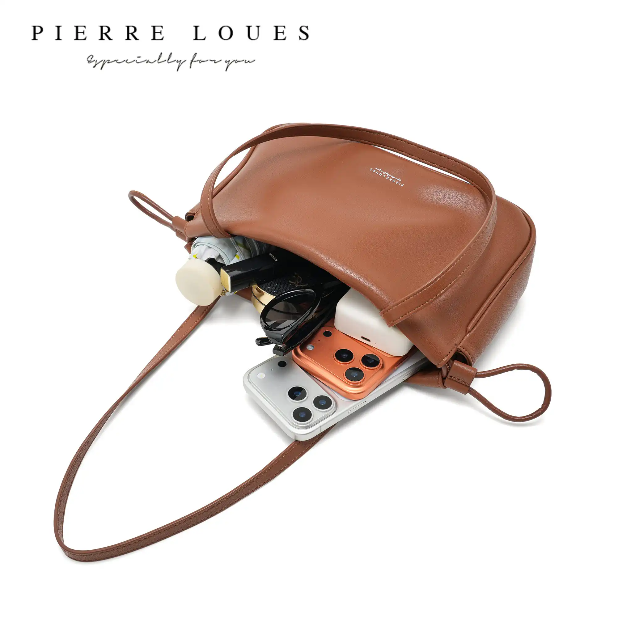 Τσάντα Ώμου Pierre Loues PL915-12 καφέ