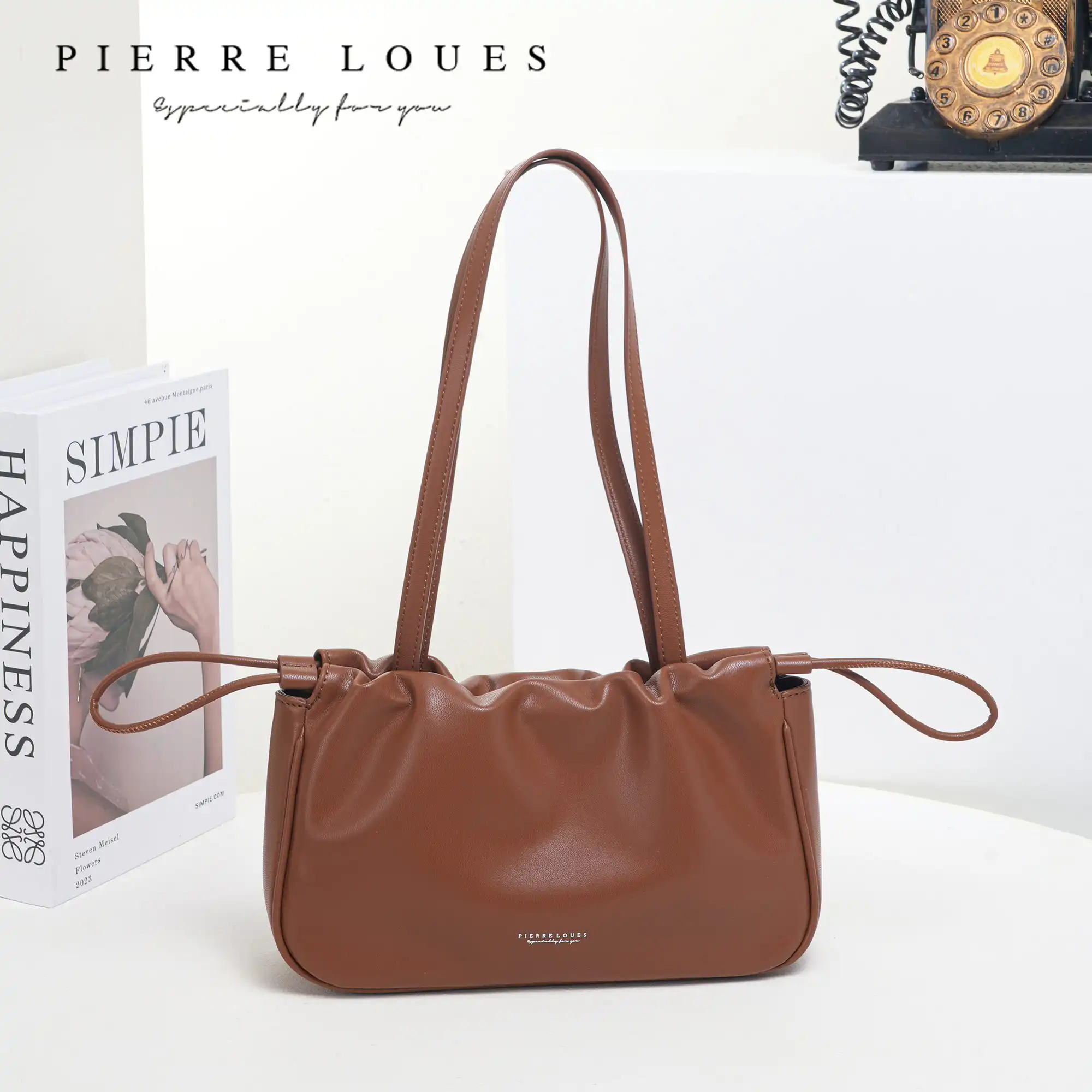 Τσάντα Ώμου Pierre Loues PL915-12 καφέ