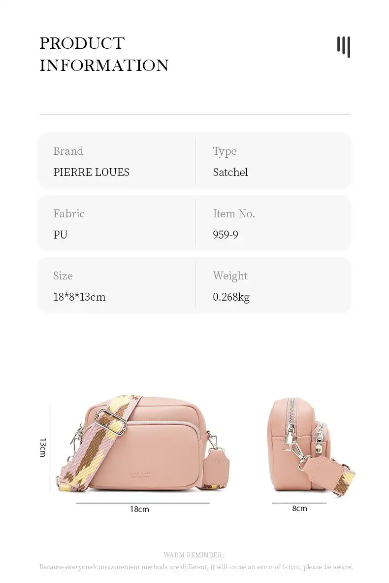 Γυναικεία Τσάντα Χιαστί Pierre Loues PL959-9 ροζ