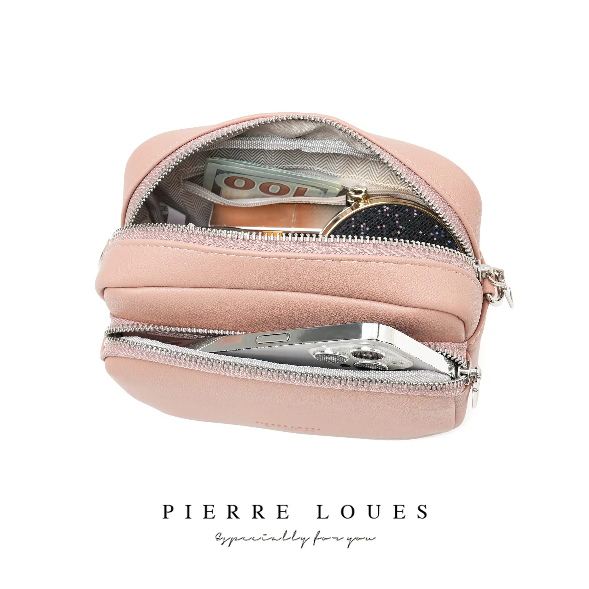 Γυναικεία Τσάντα Χιαστί Pierre Loues PL959-9 ροζ