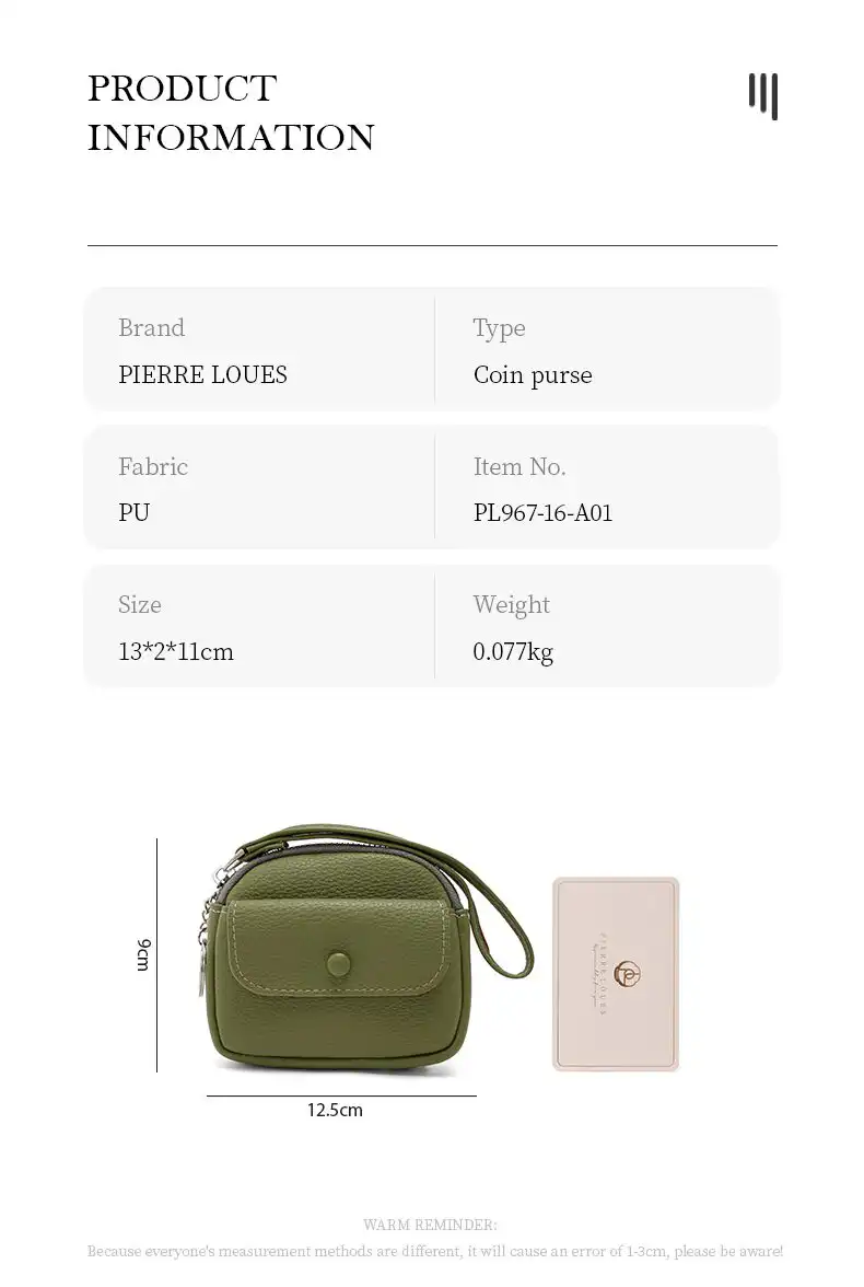 Mini Πορτοφόλι Χειρός Pierre Loues PL967-16-A01 πράσινο