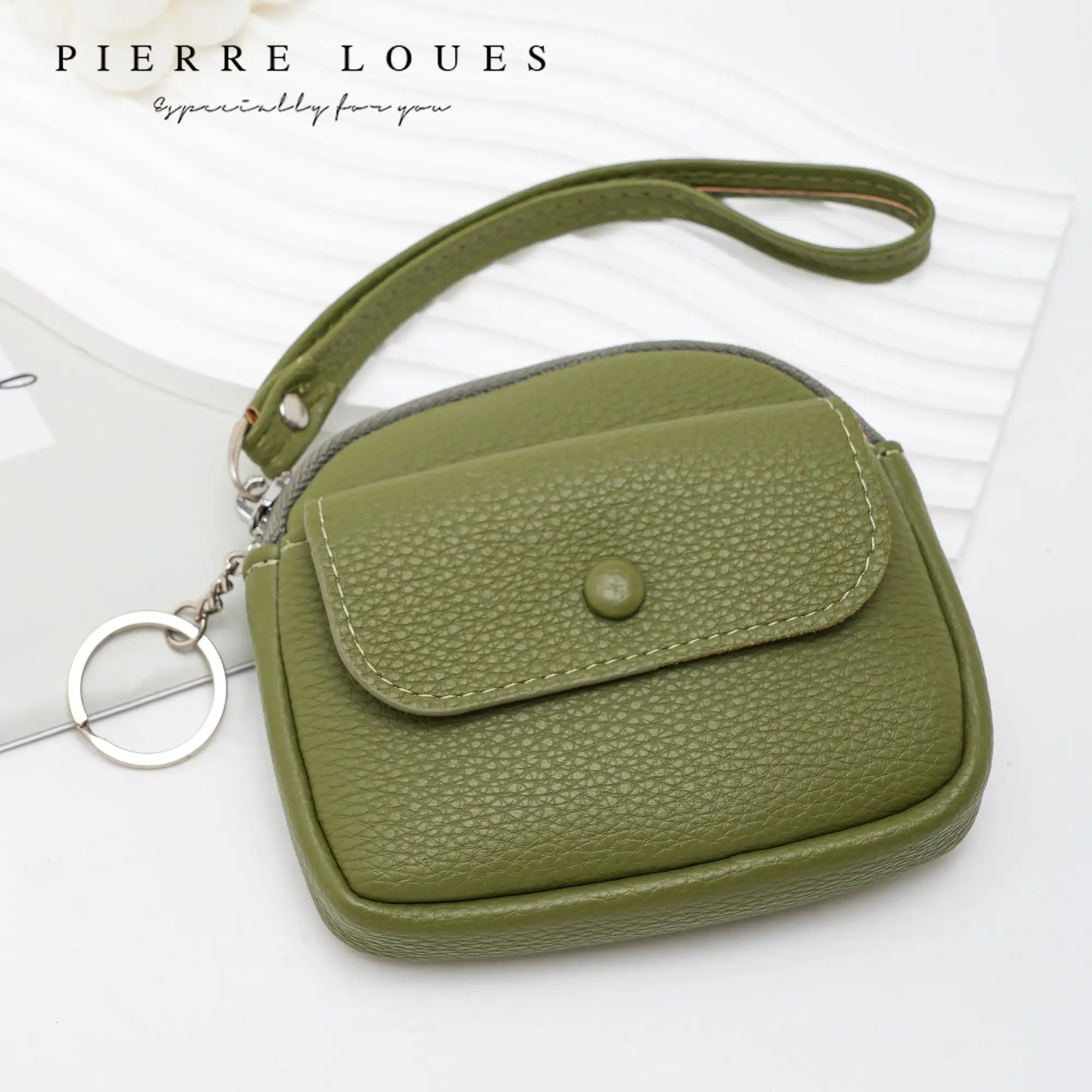 Mini Πορτοφόλι Χειρός Pierre Loues PL967-16-A01 πράσινο