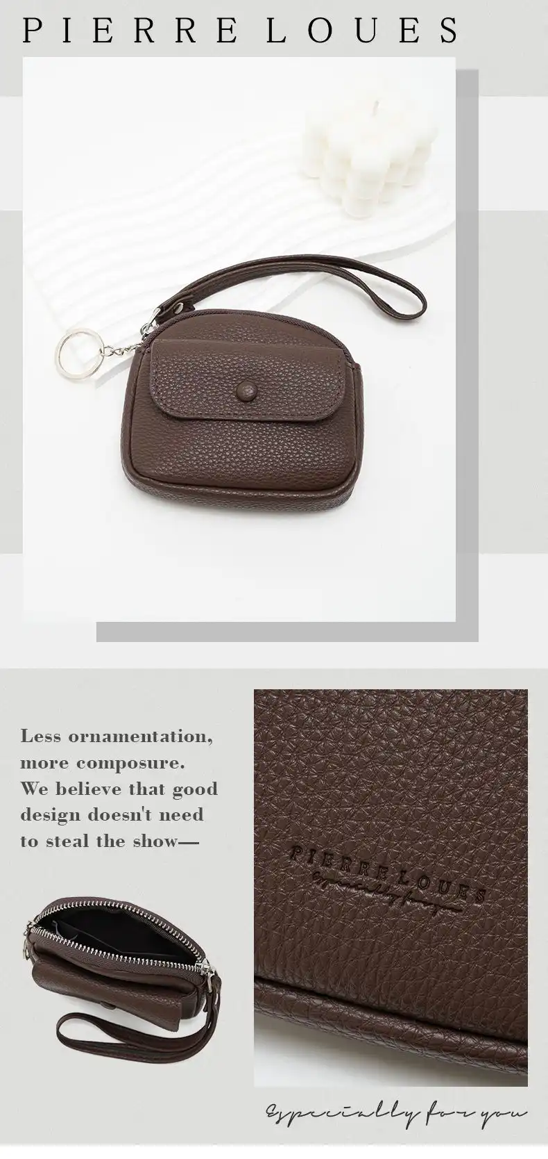 Mini Πορτοφόλι Χειρός Pierre Loues PL967-16-A01 μπονρτό