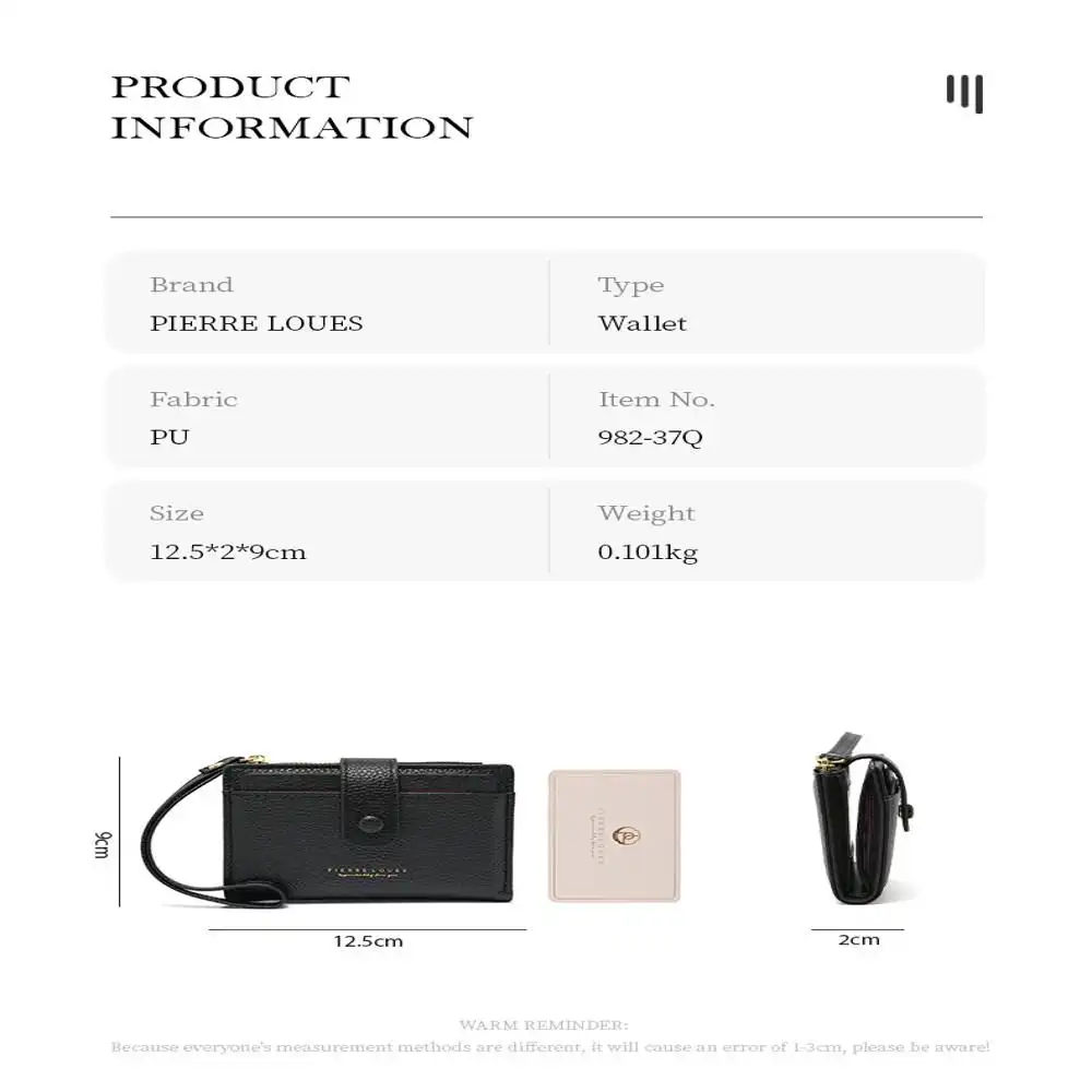 Μικρό Πορτοφόλι Γυναικείο Pierre Loues PL982-37Q μαύρο