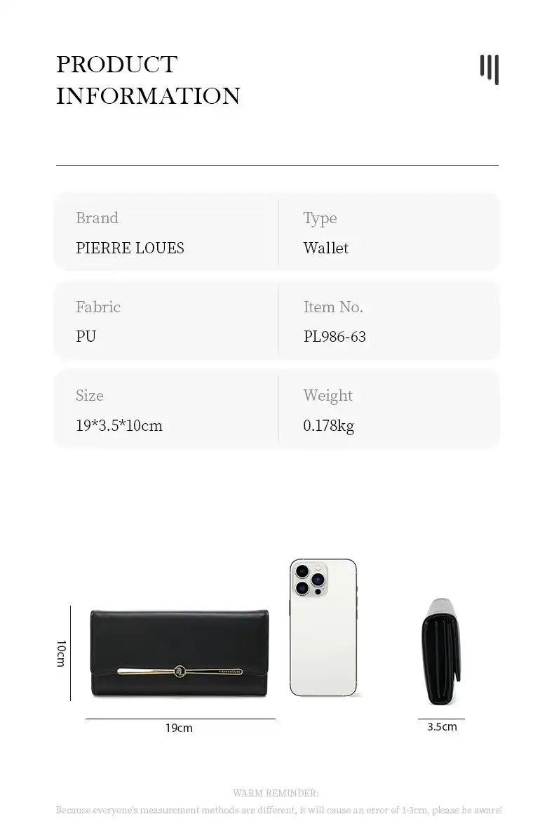 Πορτοφόλι Γυναικείο Μεγάλο Pierre Loues PL986-63 μαύρο